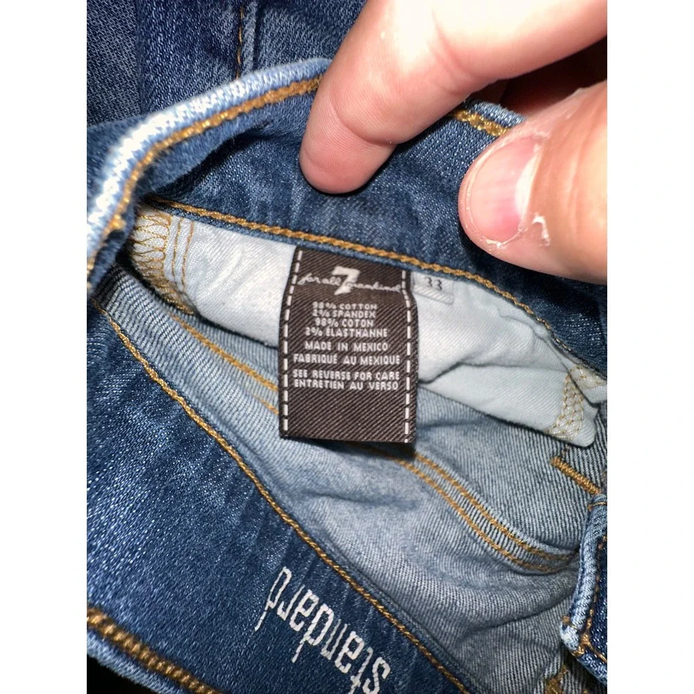 7 For All Mankind Standard Straight Leg Jeans Mens 33 Medium Wash Button Fly